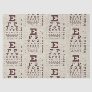 Papier Mousseline Vintage OEil Graphique sur Burlap
