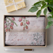 Papier Mousseline Vintage oiseau Découpage rose (Cadeau)