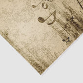 Papier Mousseline Vintage Parchemin Musical Notes Papier Tissu (Détail)