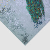 Papier Mousseline Vintage Peacock Gold Confetti Glam (Détail)