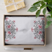 Papier Mousseline Vintage peinture rouge Rose (Cadeau)