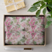 Papier Mousseline Vintage Pink Flowers Decoupage (Cadeau)