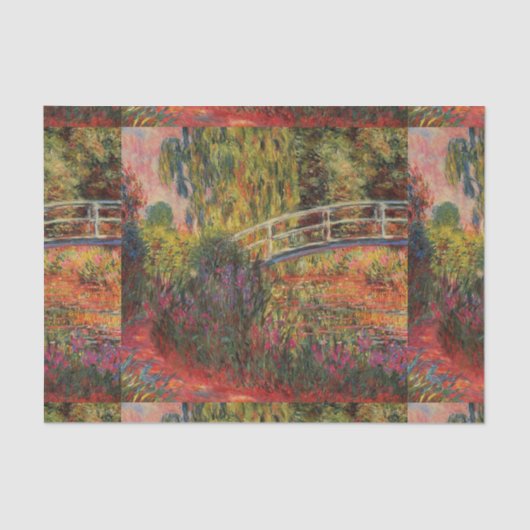 Papier Mousseline Vintage pont japonais Claude Monet (Recto)