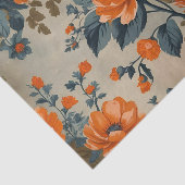 Papier Mousseline Vintage Poppy Orange Large Decoupage (Détail)