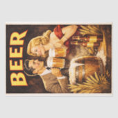 Papier Mousseline Vintage Poster Beer Celebration Decoupage (Recto)
