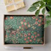 Papier Mousseline Vintage pretty Japanese floral pattern (Cadeau)