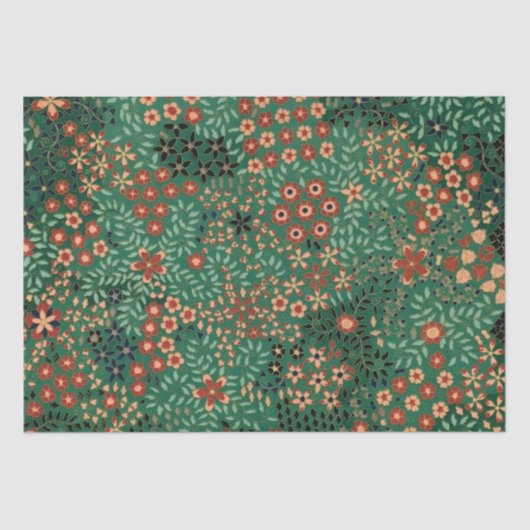 Papier Mousseline Vintage pretty Japanese floral pattern (Recto)