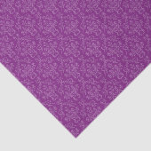 Papier Mousseline Vintage Purple Damask Pattern (Détail)