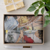 Papier Mousseline Vintage Rétro Ladies Making a Cake (Cadeau)