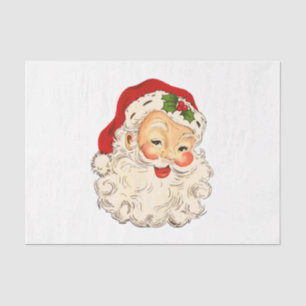Papier Mousseline Vintage Retro Santa Clause Découpage de Noël