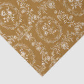 Papier Mousseline Vintage Rococo Flowers Floral Pattern (Détail)