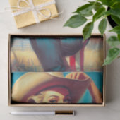 Papier Mousseline Vintage Rodeo Pin-up (Cadeau)