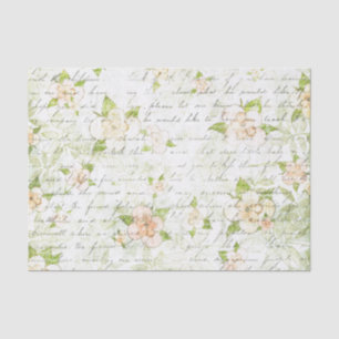 Papier Mousseline Vintage Romance Floral Shabby