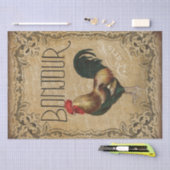 Papier Mousseline Vintage Roose Bonjour Paris Découpage (Artisanat)