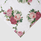 Papier Mousseline Vintage Rose-Arrière - plan blanc (Détail)