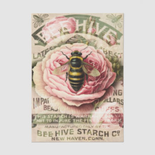 Papier Mousseline Vintage Rose Bee Shabby Chic Découpage