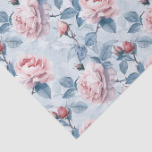 Papier Mousseline Vintage, Roses aquarelles (Détail)