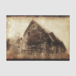 Papier Mousseline Vintage Rustic Barn Sepia Country Texture