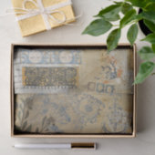 Papier Mousseline Vintage Rustic Texture Burlap Français Découpage (Cadeau)