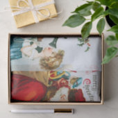 Papier Mousseline Vintage Santa Claus Calling Christmas Child (Cadeau)