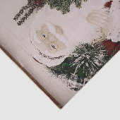 Papier Mousseline Vintage Santa Claus Portrait Noël (Détail)