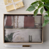 Papier Mousseline Vintage Santa Claus Portrait Noël (Cadeau)