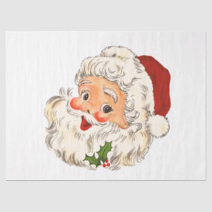Papier Mousseline Vintage Santa Clause Découpage de Noël St. Nick