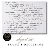 Papier Mousseline Vintage Script Letter Decoupage