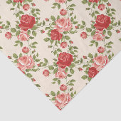 Papier Mousseline Vintage Shabby Chic Roses Pattern (Détail)