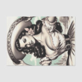Papier Mousseline Vintage Sombrero Pin-up (Recto)
