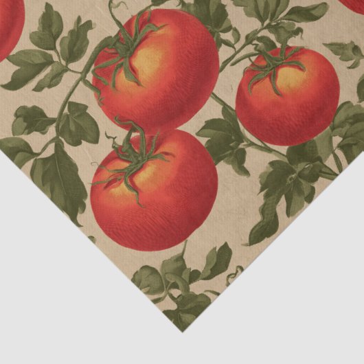 Papier Mousseline Vintage Style Tomatoes (Détail)