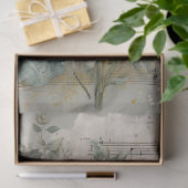 Papier Mousseline Vintage Sunflower & Music Ephemera Decoupage (Cadeau)