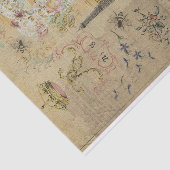 Papier Mousseline Vintage Textur Rustique Tour Eiffel Découpage (Détail)