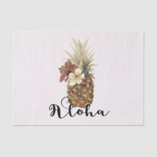 Papier Mousseline Vintage Tropical Fleur d'Hibiscus Floral Aloha