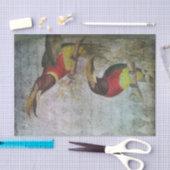 Papier Mousseline Vintage Tropical Toucan (Artisanat)