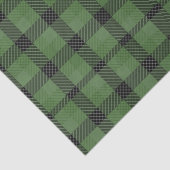 Papier Mousseline Vintage Vert Noël vacances plaid Cadeau (Détail)