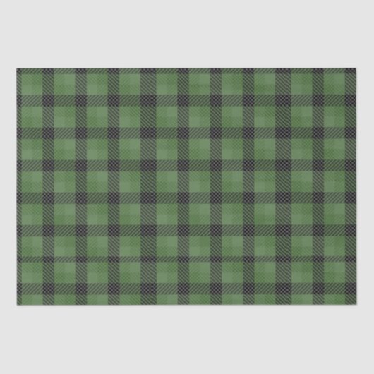 Papier Mousseline Vintage Vert Noël vacances plaid Cadeau (Recto)