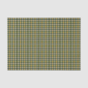 Papier Mousseline Vintage vert orange St Patrick plaid motif