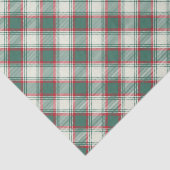 Papier Mousseline Vintage Vert rouge Noël Plaid Carrés (Détail)
