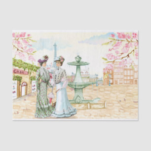 Papier Mousseline Vintage. Victorian Ladies.