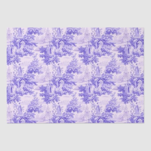 Papier Mousseline Vintage violet toile de joie (Recto)