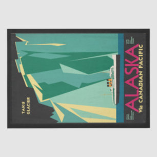 Papier Mousseline Vintage voyage Alaska Taku Glacier Cruise Ship