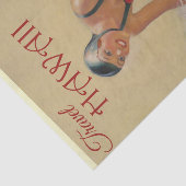 Papier Mousseline Vintage voyage Hawaii Profitez du Surf (Détail)