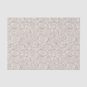 Papier Mousseline Vintage voyage/Timbres