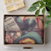 Papier Mousseline Vintage Western Pulp Girl (Cadeau)