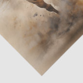 Papier Mousseline Vintage White Stallion in Motion (Détail)