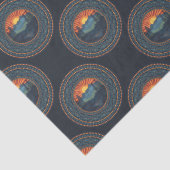 Papier Mousseline Vintage Wilderness Sunset Polka Dot Mandala (Détail)