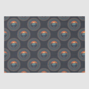 Papier Mousseline Vintage Wilderness Sunset Polka Dot Mandala