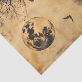 Papier Mousseline Vintage Woman in Full Moon Decoupage (Détail)