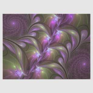 Papier Mousseline Violet Abstrait violet violet kaki fractal